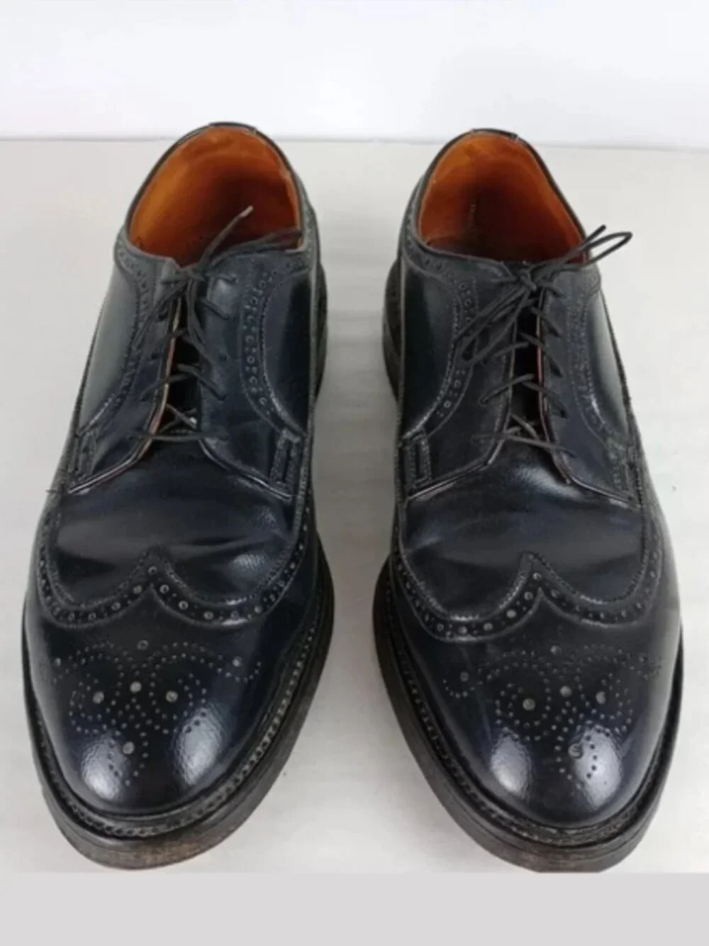 Thom Mcan Du Pont Corfam Men's Size 9 D Black Oxford Dress Lace‎ Up Shoes